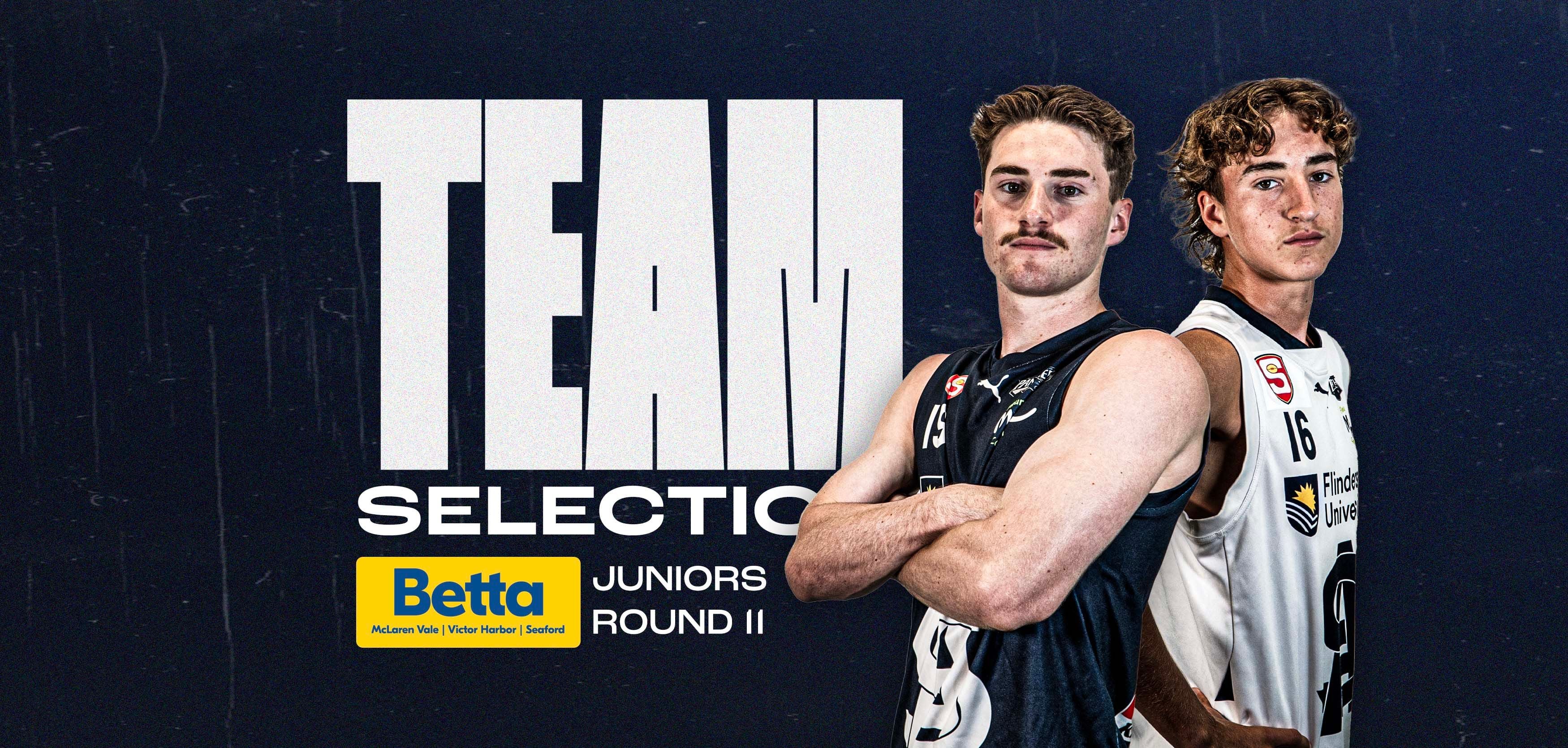 BETTA Team Selection: Juniors Round 11 v West Adelaide BETTA Team Selection: Juniors Round 11 v West Adelaide